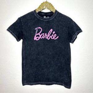 Barbie Acid Wash Logo Graphic Tee S